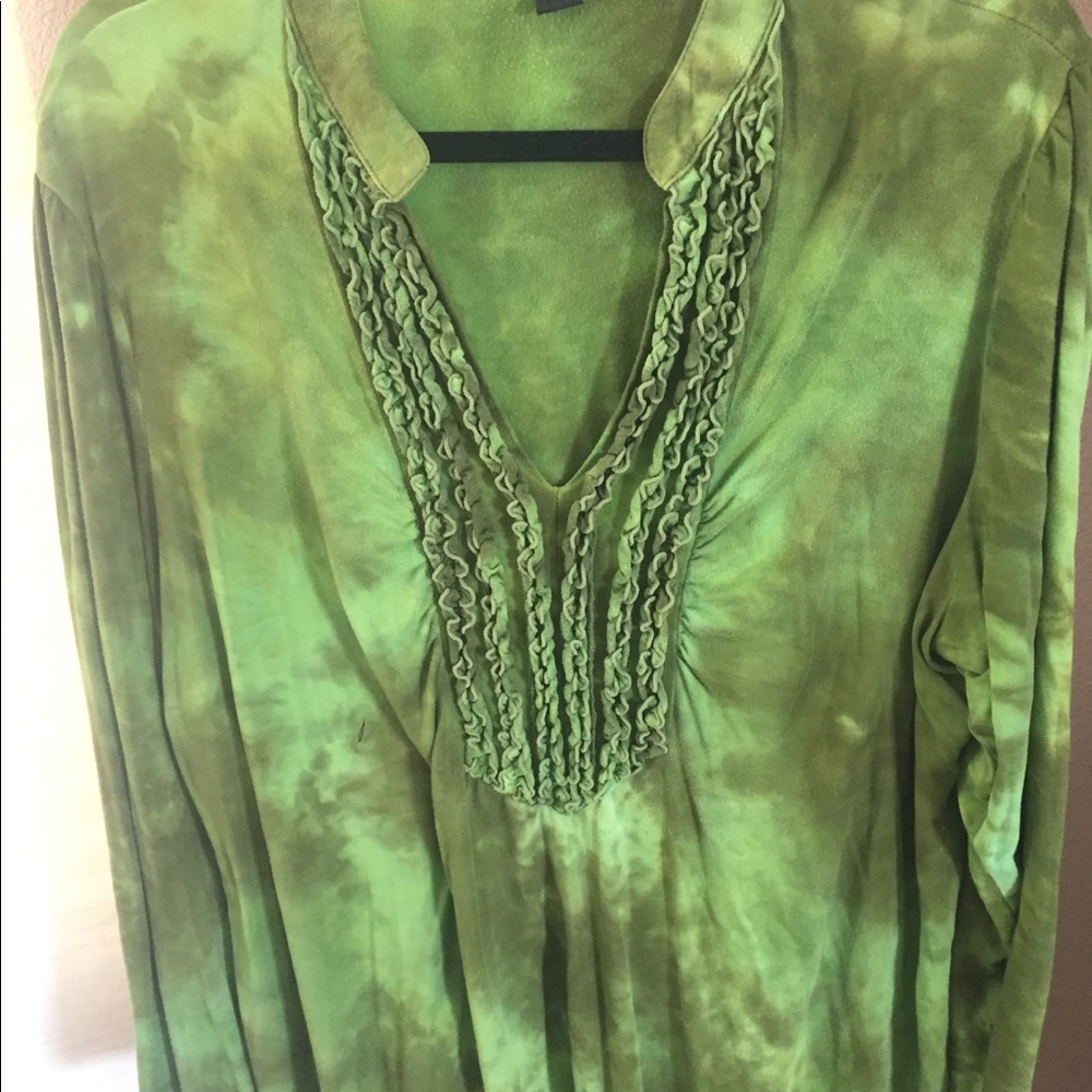 INC blouse tie-dye green